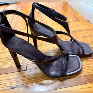 DKNY Women's Dark Brown Strappy Heels